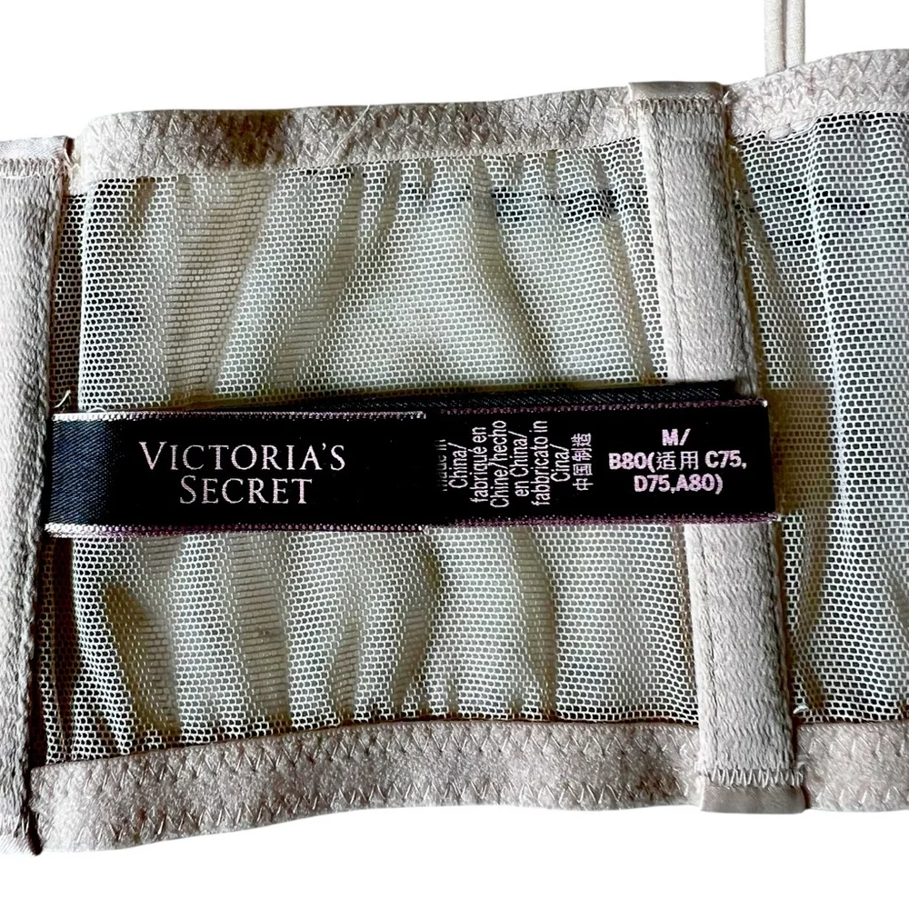 2019 Victoria’s Secret Luxe Lingerie Starburst Longline Triangle Bra Size Medium - Picture 6 of 7